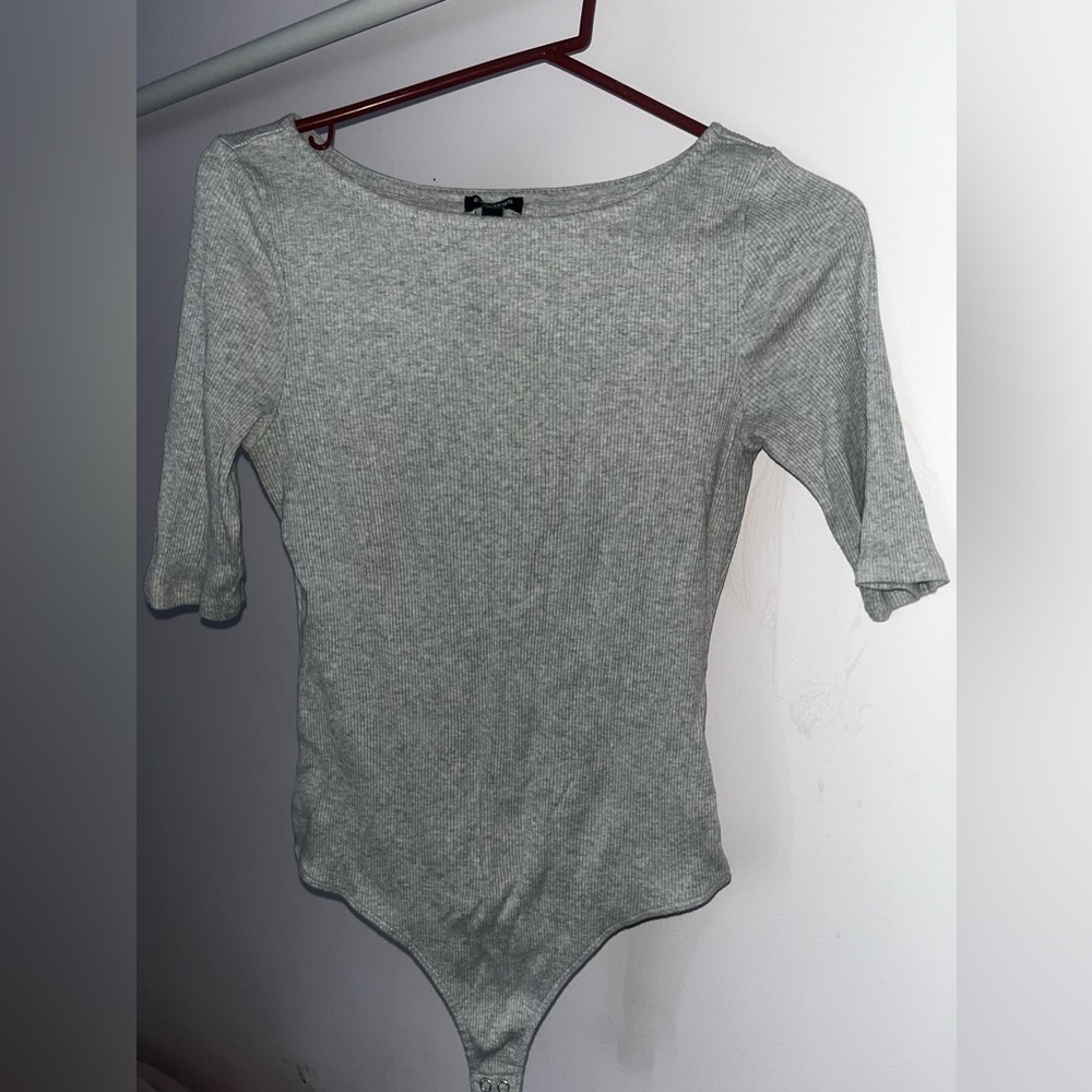 gray bodysuit